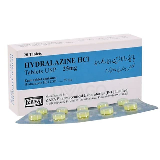 Hydralazine Hcl 25mg 2X10's