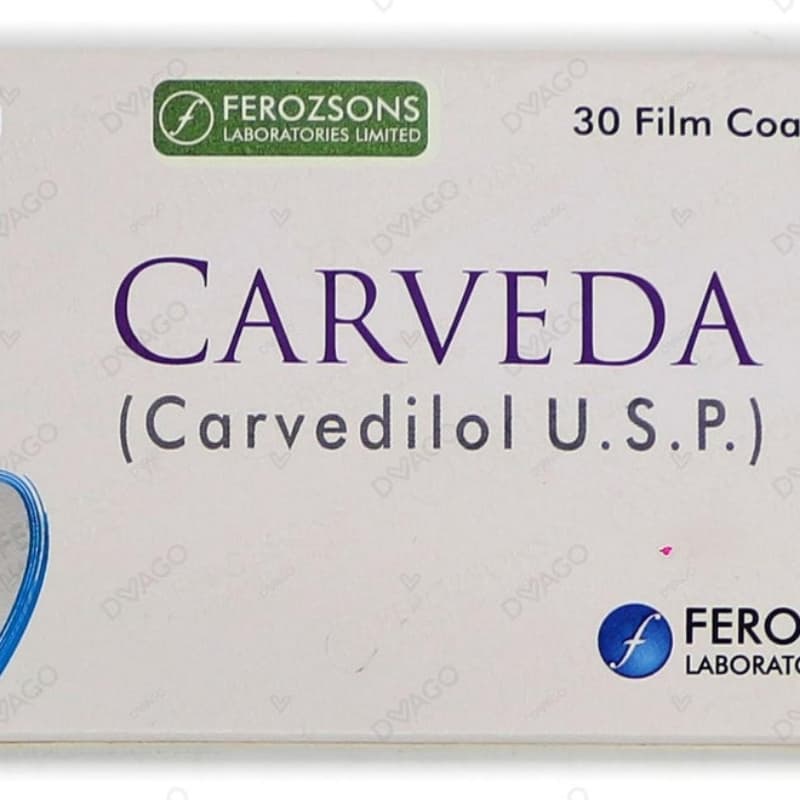 Carveda Tablets 6.25mg 3X10's
