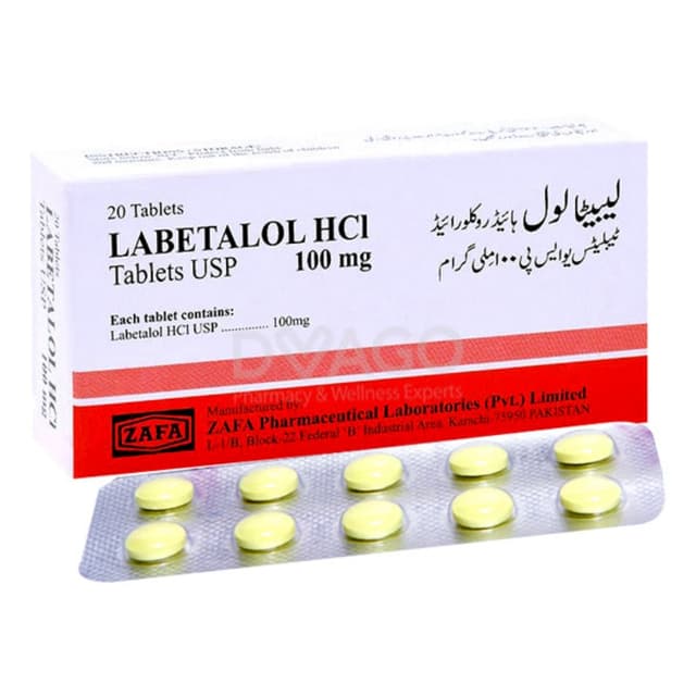 Labetalol Hcl 100mg Tab 2X10's